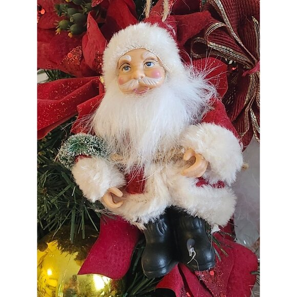 Old World Christmas Santa Claus Fur Coats Standing Ornament 5" Tall Plastic - Picture 11 of 11